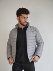 Men’s Luxe Grey Puffer Jacket