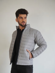 Men’s Luxe Grey Puffer Jacket
